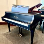 1937 Wurlitzer Butterfly Grand Piano in Satin Ebony with Red Accents
