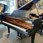 1924 Heintzman Grand Piano Model B in a Satin Ebony Finish with Mahogay Accents