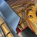 1924 Heintzman Grand Piano Model B in a Satin Ebony Finish with Mahogay Accents