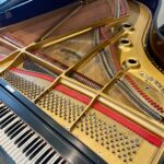 1924 Heintzman Grand Piano Model B in a Satin Ebony Finish with Mahogay Accents