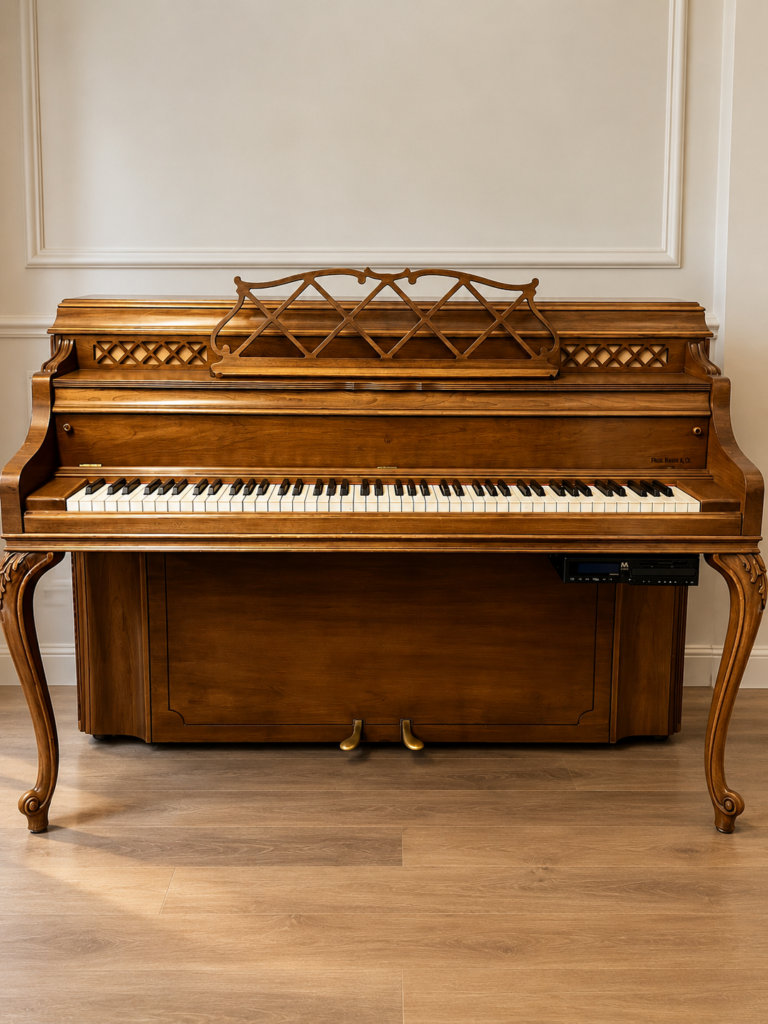 1976 Steinway Upright Piano Model Louis XV