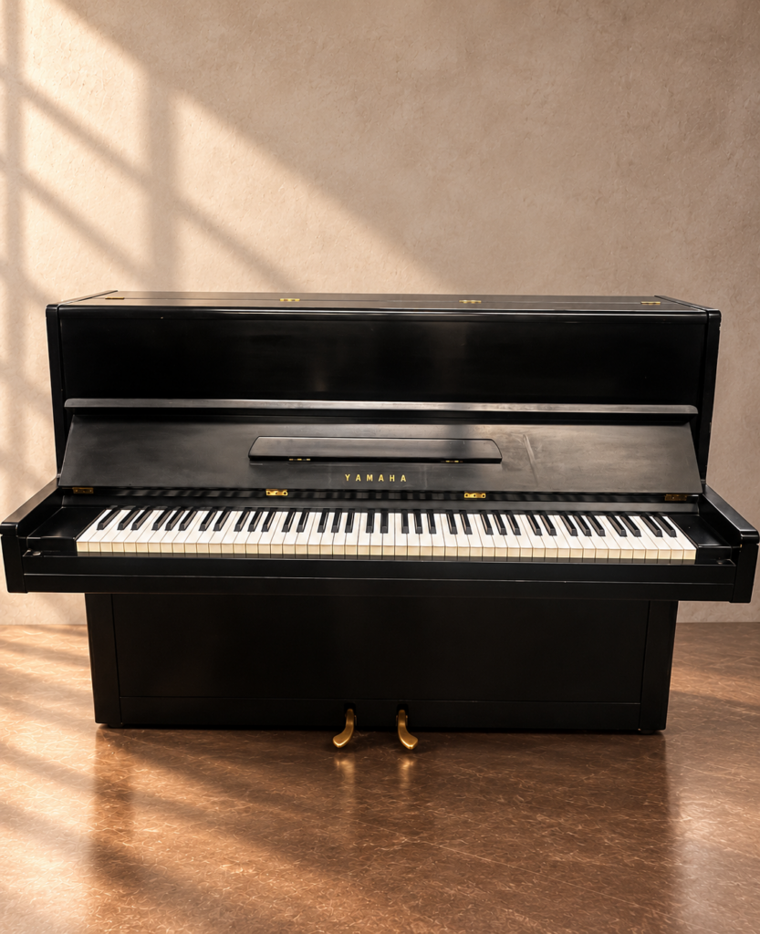 1964 Yamaha Upright Piano Model P1 in an Ebony Finish