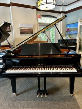 2003 Yamaha Grand Piano Model GC1 in a polished ebony finish.