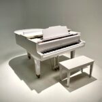 1988 Weber Grand Piano Model WG-57 in High Gloss White